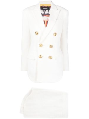 DSQUARED2 tailleur-jupe à boutonnière croisée - Blanc