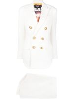 DSQUARED2 tailleur-jupe à boutonnière croisée - Blanc - thumbnail