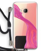 Paarse stroom: HTC U Play Transparant Hoesje met koord