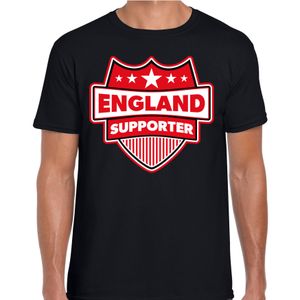 Engeland / England schild supporter t-shirt zwart voor heren