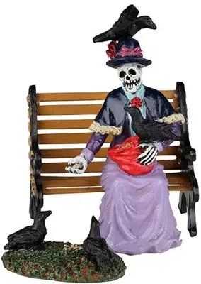 Lemax feeding the birds s/2 halloween figuur Spooky Town 2022