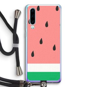 Watermeloen: Huawei P30 Transparant Hoesje met koord