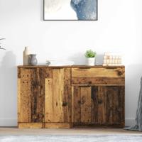 Dressoir met lade 3 pcs Oud Hout Bewerkt hout