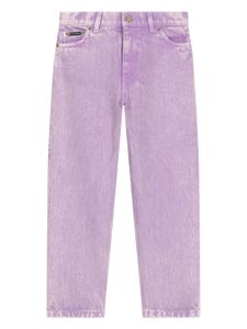 Dolce & Gabbana Kids jean droit à logo imprimé - Violet