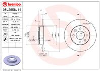 Remschijf BREMBO, Remschijftype: Massief, u.a. für Renault, Dacia