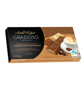 Chocolade met crème & cappuccino smaak - Melkchocolade - 100 gram