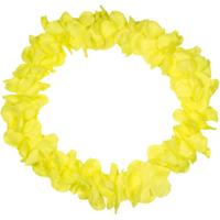 Hawaii kransen bloemen slingers - neon geel - Verkleed accessoires - kinderen/volwassenen