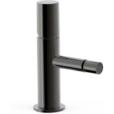 Bidetkraan Tres Study | Opbouw | Mengkraan | 1-knop | Rond | Zwart metallic