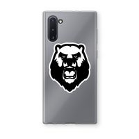 Angry Bear (white): Samsung Galaxy Note 10 Transparant Hoesje