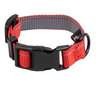 Jack and Vanilla Hondenhalsband - Nylon - Kliksluiting - Rood - 26 cm