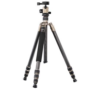 Mantona Titanium Carbon 2 in 1 Tripod 1/4 inch, 3/8 inch Werkhoogte: 50 - 159 cm Donkergrijs Incl. tas, Kogelkop