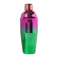 Cocktailshaker - roze/groen - 750 ml
