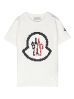 Moncler Enfant t-shirt en coton à imprimé pixelisé - Blanc