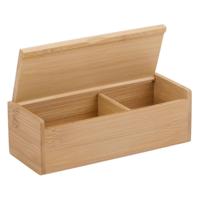 Houten Opbergdoos met Deksel, 16,5x6,5cm