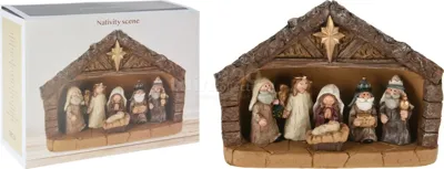 Kerststal met Kerststalfiguren 7-delig