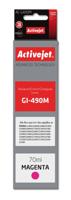 Activejet AC-G490M inkt (vervanging voor Canon GI-490M; Supreme; 70 ml; rood)