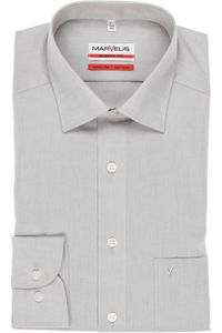 Marvelis Modern Fit Overhemd lichtgrijs, Effen