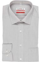 Marvelis Modern Fit Overhemd lichtgrijs, Effen - thumbnail