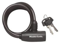 Masterlock Keyed self coiling cable 1.80m x Ø 8mm w/ 2 keysvinyl cover - colour - 8126EURDPRO - thumbnail