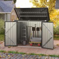 Afvalcontainerbox voor 2 Afvalcontainers Afvalbox van Verzinkt Metaal Afvalhuis met 2 Deuren 172 x 95,5 x 130 cm Groen