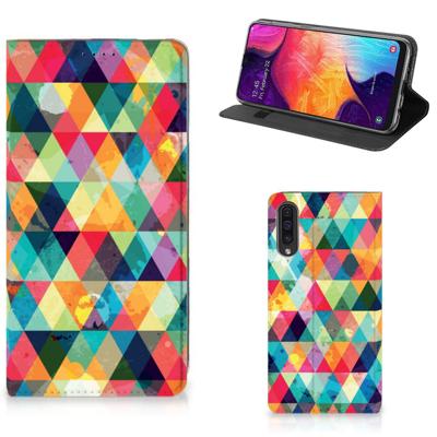 Samsung Galaxy A50 | Hoesje met Magneet | Geruit