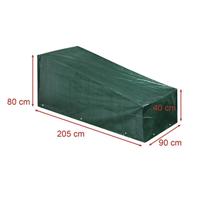 Buitenbank/tuinmeubel beschermhoes - groen - polyester - waterafstotend - 205 x 90 x 80 cm