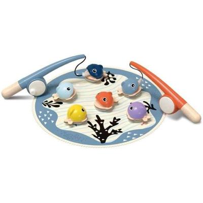 Vang vis - TOP HELDER - 6 magnetische vissen - 2 hengels - stoffen mat
