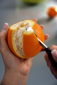 GEFU MELANSINA Fruit Sinaasappelschiller Zwart, Roestvrijstaal