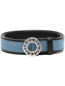 Karl Lagerfeld ceinture en cuir à boucle logo - Bleu