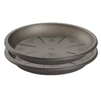 Set van 7x stuks water opvangschaal bakje Planten/bloempot antraciet grijs rond 32 cm