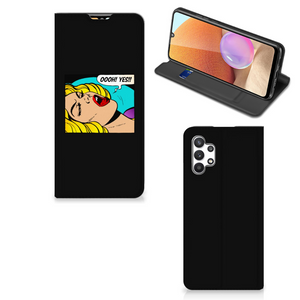 Samsung Galaxy A32 4G | A32 5G Enterprise Editie Hippe Standcase Popart Oh Yes