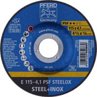 PFERD 62011531 E 115-4,1 PSF STEELOX Afbraamschijf gebogen Diameter 115 mm Boordiameter 22.23 mm RVS, Staal 10 stuk(s) - thumbnail