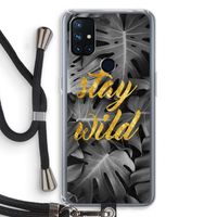 Stay wild: OnePlus Nord N10 5G Transparant Hoesje met koord