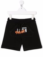 DSQUARED2 KIDS short de sport à logo imprimé - Noir