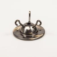 Plafondhaak 3 haken brushed antiek 5kg Plafondhaak 3 haken brushed antiek 5kg