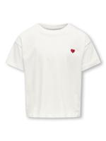 Kids ONLY zomer top meisjes - wit - crop fit - KogMaiken