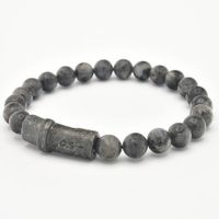JOSH 09285-BRA-VB-BL Armband beads zwart 8 mm - thumbnail