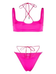 Off-White bikini à logo imprimé - Rose