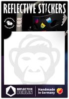 REFLECTIVE BERLIN reflex-stickers "decals" ref.sticker ref.berlin monkey white