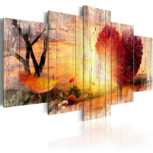 Schilderij - Herfstliefde, 5luik