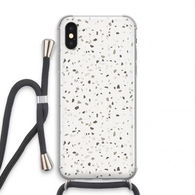 Terrazzo N°14: iPhone X Transparant Hoesje met koord
