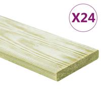 vidaXL Terrasplanken 24 st 2,88 m² 1 m massief grenenhout
