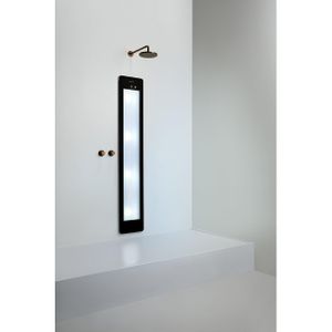 Sunshower Round Plus L infrarood + UV licht inbouw 185x33x10cm full body Black L0600-L0102