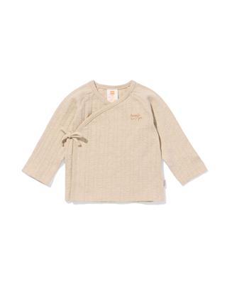 HEMA Newborn T-shirt rib jersey ecru (ecru)