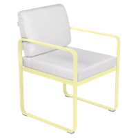 Fermob Bellevie dining armchair tuinstoel Frosted lemon - Off-White