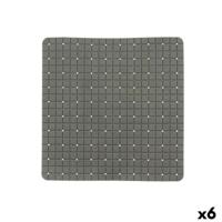 Antislipmat voor in de douche Berilo Grijs PVC 6 x 50 x 6 cm 50,3 x 50,3 x 0,7 cm Ruiten (6 Stuks)