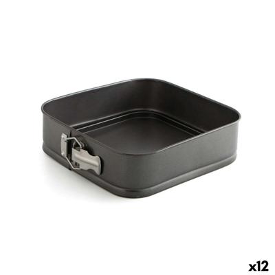 Bakvorm Quid Sweet Grey Zwart Metaal 24 cm (12 Stuks)