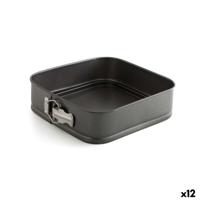Bakvorm Quid Sweet Grey Zwart Metaal 24 cm (12 Stuks)