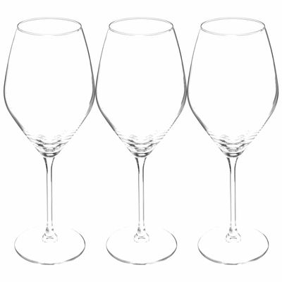 Wijnglazen set Silvia - doosje 12x stuks - chique transparant glas - 34 CL