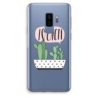 I love cacti: Samsung Galaxy S9 Plus Transparant Hoesje I love cacti: Samsung Galaxy S9 Plus Transparant Hoesje